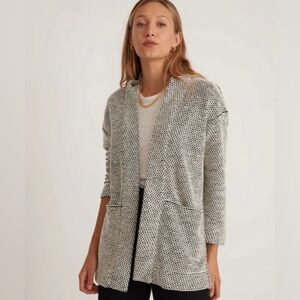Marine Layer birdseye cardigan- black and white- NWOT